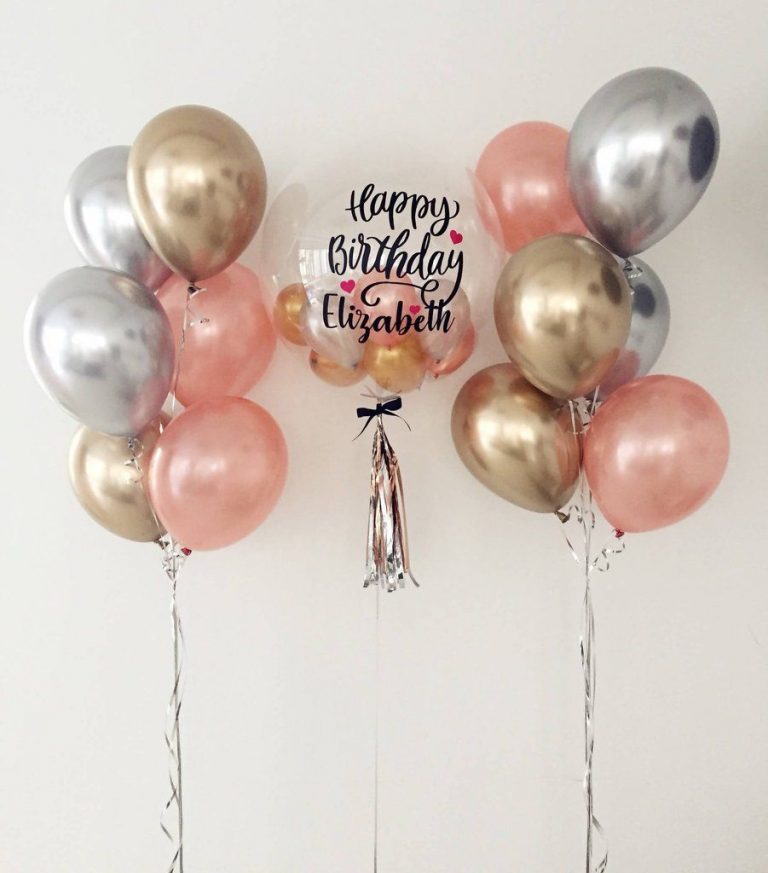 Ultimate Chrome & Rose Gold Balloon Bouquet