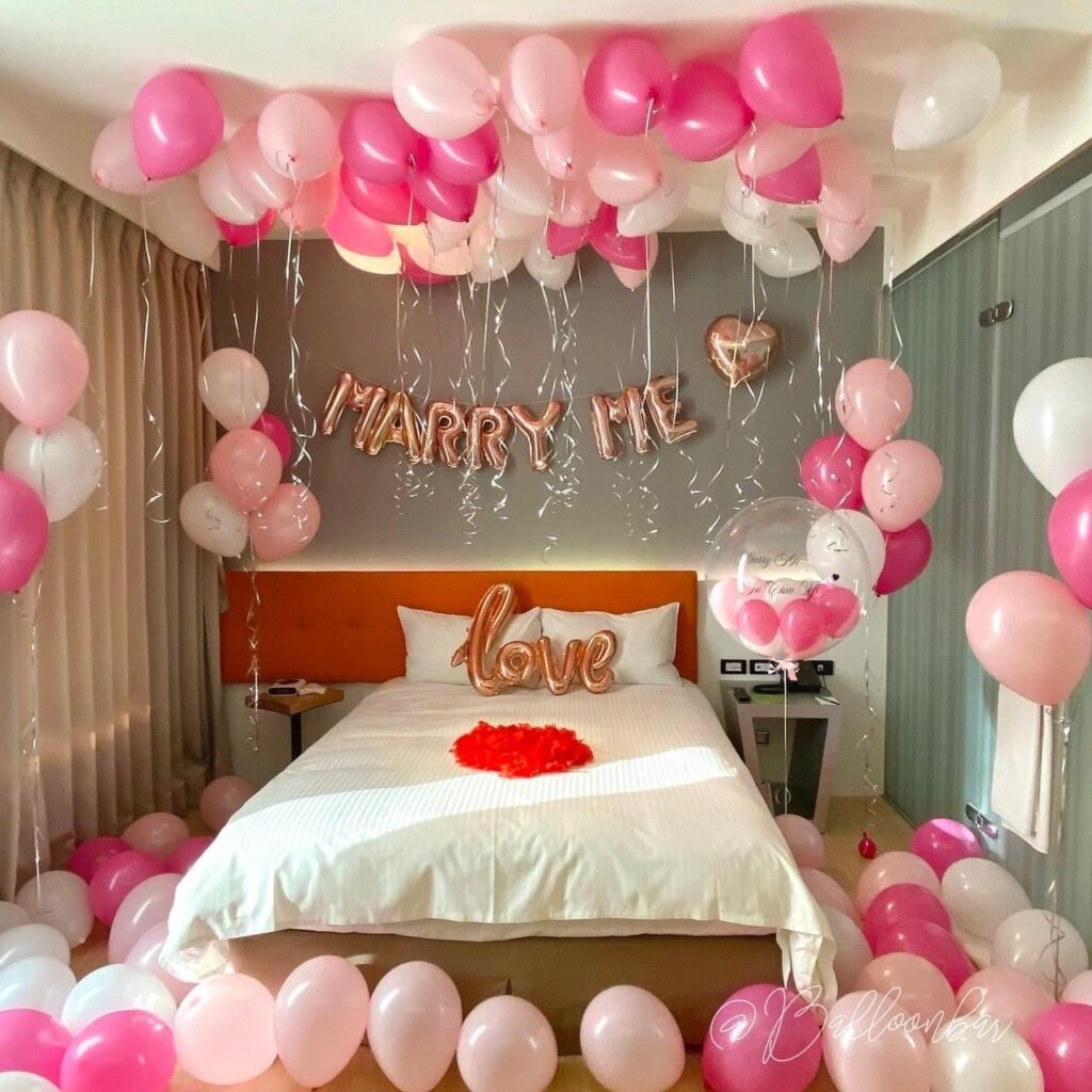 房間求婚氣球佈置