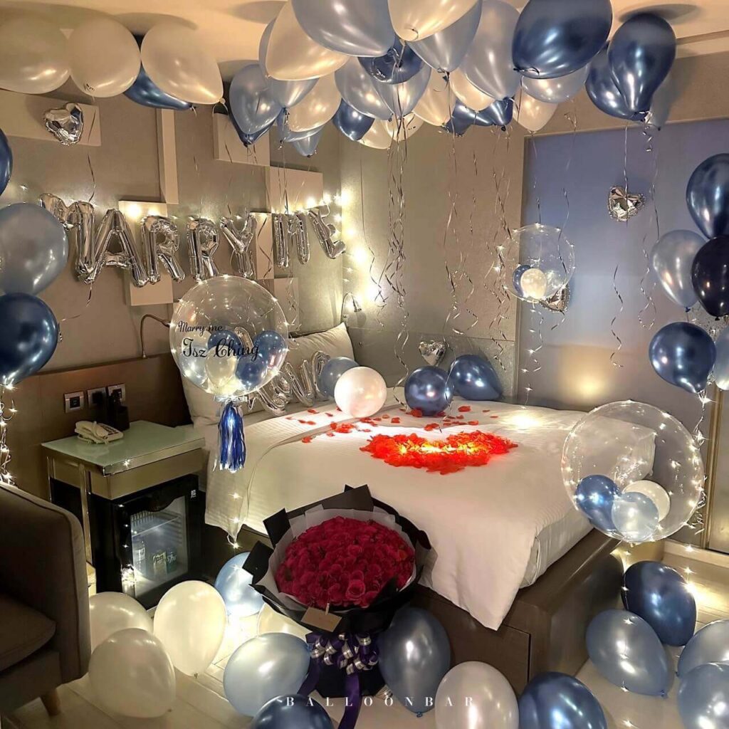 台北西門町海洋藍色風求婚佈置