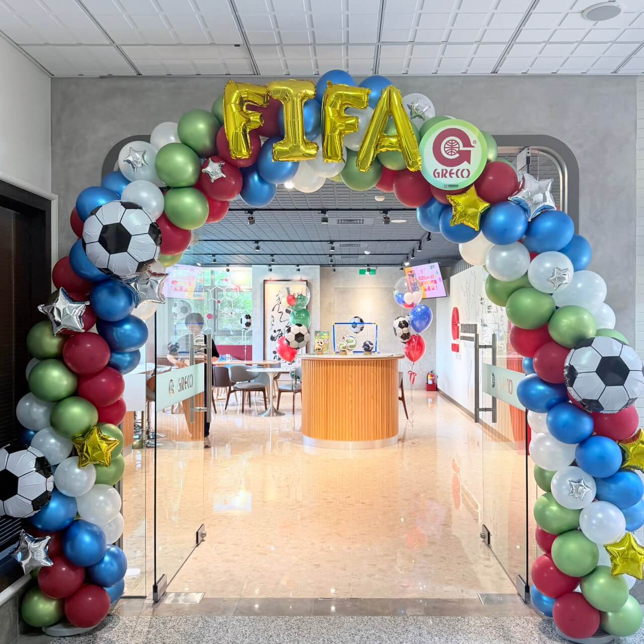 FIFA足球比賽風格氣球 拱門